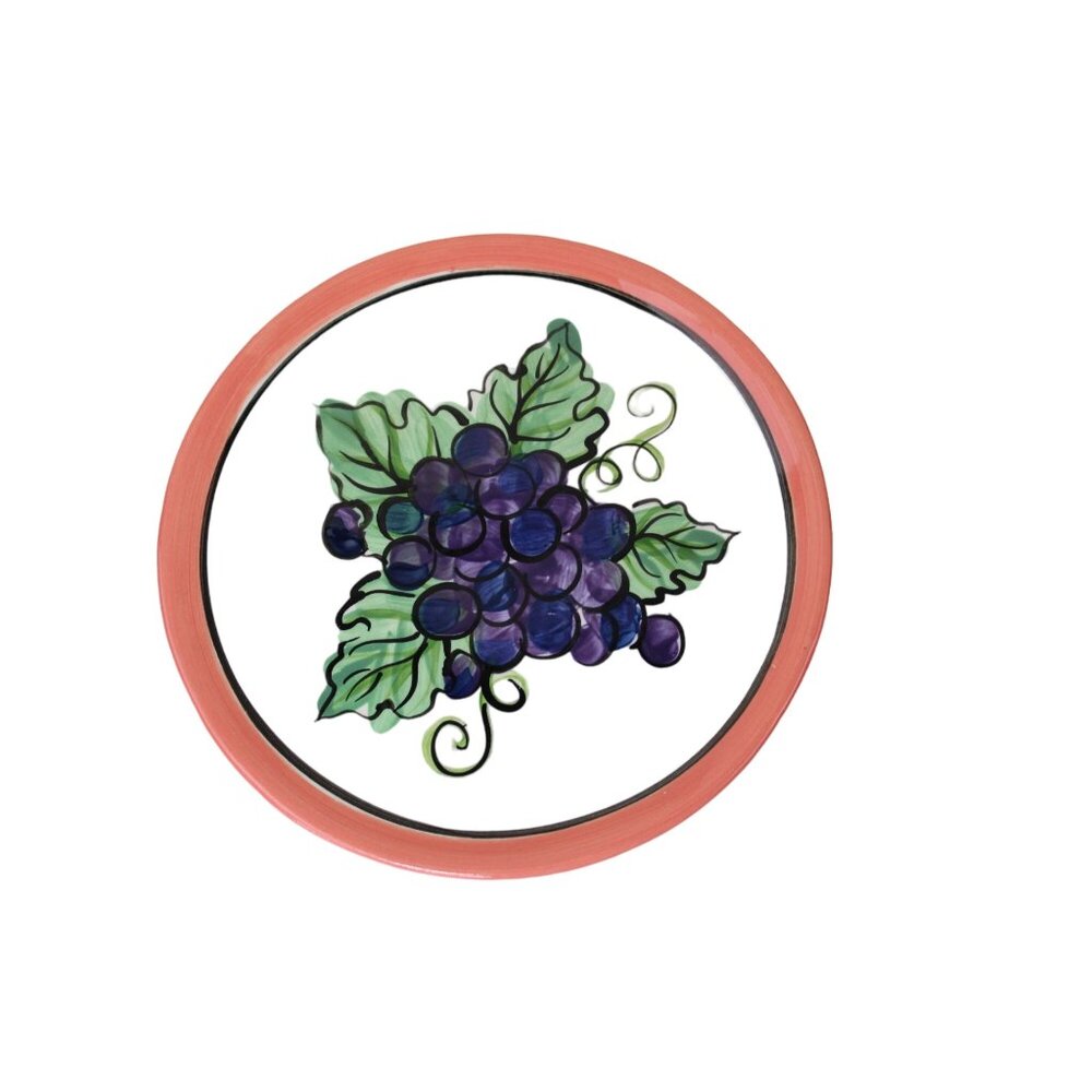 Vicki Carroll Grapes Plate Vintage Salad Dessert 91384